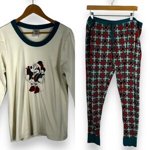 Hanna Andersson Disney Minnie Mouse Classic Holiday Plaid Pajama Set, Size XXL